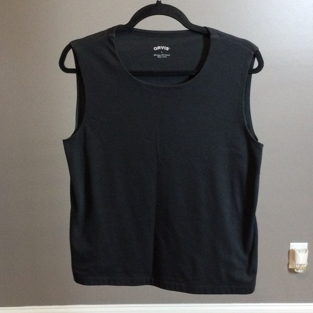 L Orvis Black Sleeveless Top